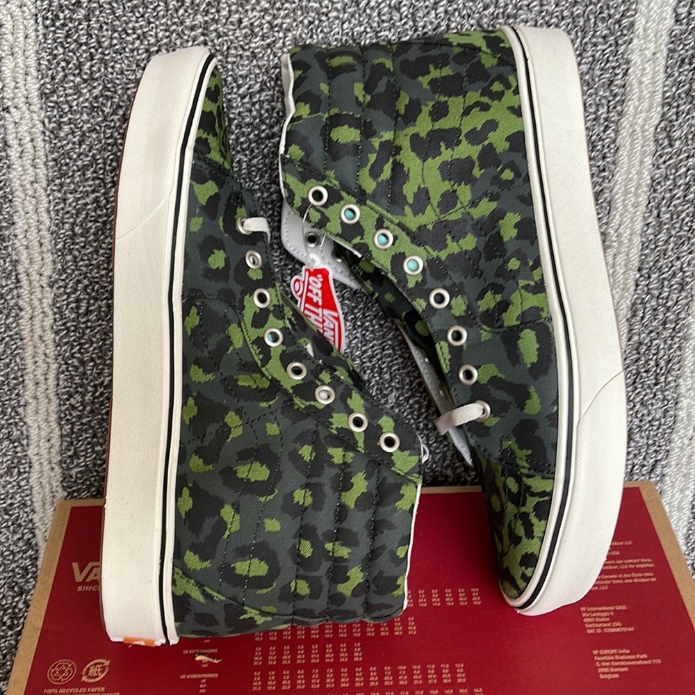 Vans Comfycush Sk8-Hi Leopard Cactus / Scarab MENS - Picture 12 of 16